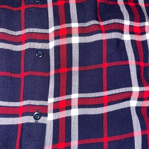 Blue and red checkered button up - Picture 6 of 6